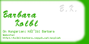 barbara kolbl business card